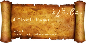 Ölvedi Csaba névjegykártya